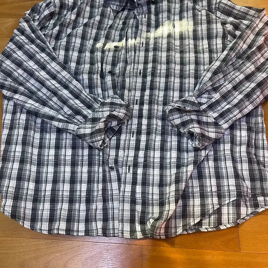 [SOLD OUT] 언더마이카 Anti Fxxking 체크 셔츠 블루 블랙