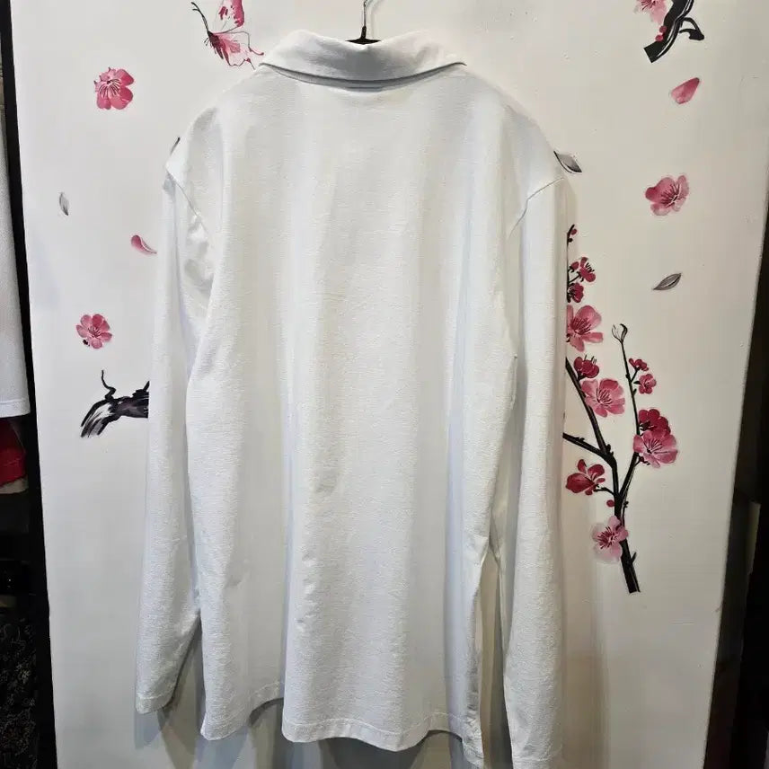 [BUNJANG] Xexymix White Long Sleeve Polo Shirt L / 젝시믹스 화이트 긴팔 카라티 새상품 L