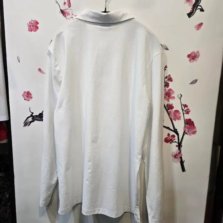 [BUNJANG] Xexymix White Long Sleeve Polo Shirt L / 젝시믹스 화이트 긴팔 카라티 새상품 L