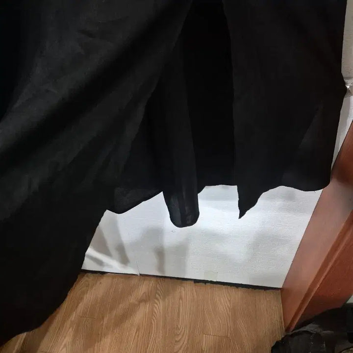 [BUNJANG] Imvely Black Puff Sleeve Long Dress / 임블리 블랙 퍼프 반팔 롱 원피스