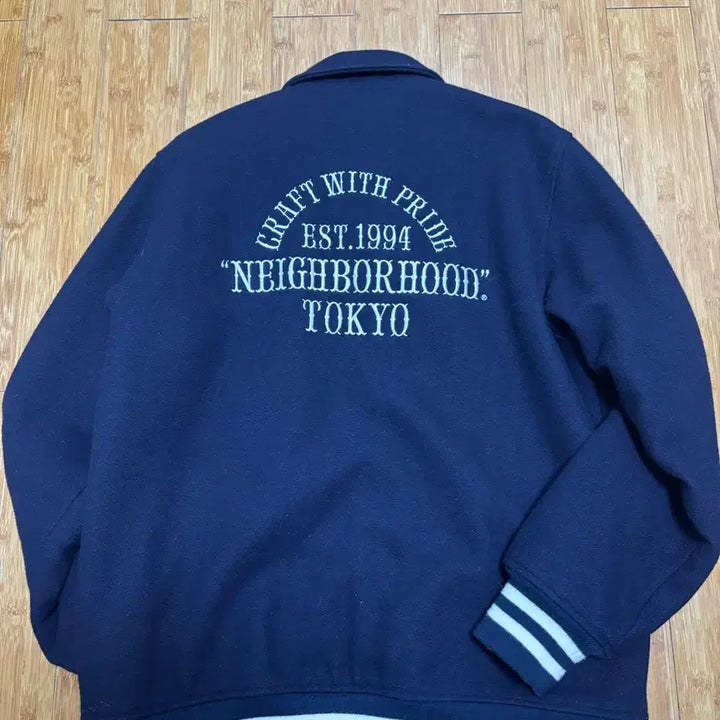 [BUNJANG] Neighborhood Stadium Jacket Navy L / 네이버후드 스타디움 자켓 네이비 L 팝니다