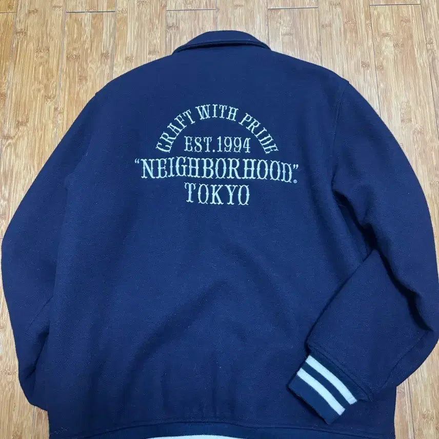 [BUNJANG] Neighborhood Stadium Jacket Navy L / 네이버후드 스타디움 자켓 네이비 L 팝니다