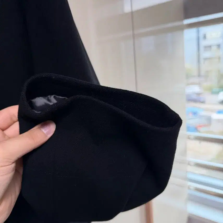 [BUNJANG] Polytelu Wool Pea Coat (Padded Lining) - Black / (4) 폴리테루 울 피코트(패디드 라이닝) 블랙