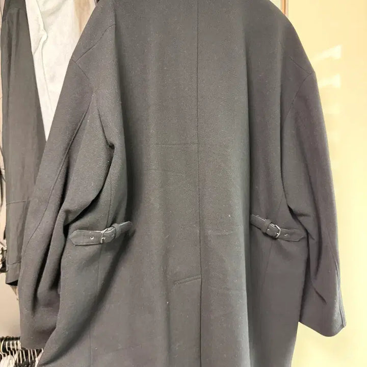 [BUNJANG] Polytelu Wool Pea Coat (Padded Lining) - Black / (4) 폴리테루 울 피코트(패디드 라이닝) 블랙