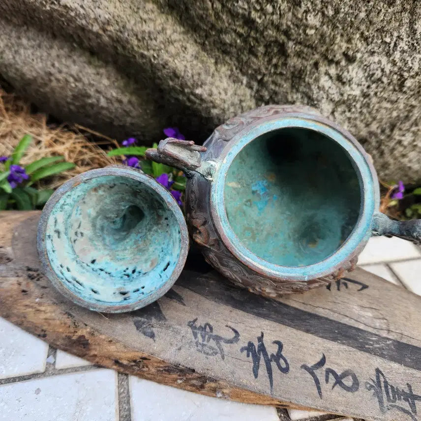 [BUNJANG] Antique Incense Burner with Twin Handles / 3족 쌍귀(양이) 동향로
