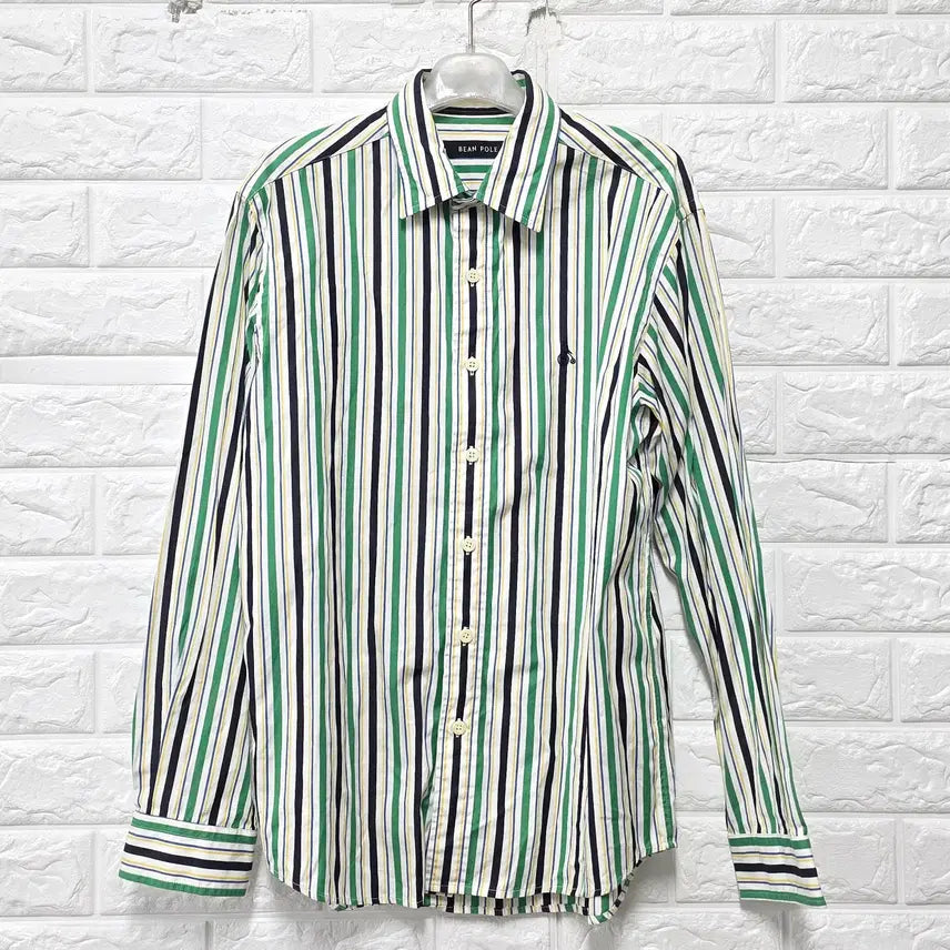 [BUNJANG] Beanpole Striped Shirt / M 빈폴 스트라이프 셔츠 남방 C697