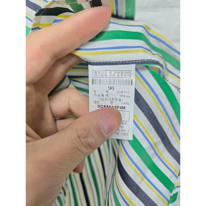 [BUNJANG] Beanpole Striped Shirt / M 빈폴 스트라이프 셔츠 남방 C697