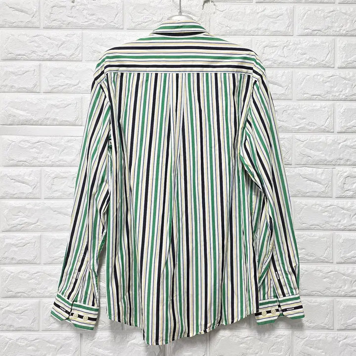 [BUNJANG] Beanpole Striped Shirt / M 빈폴 스트라이프 셔츠 남방 C697