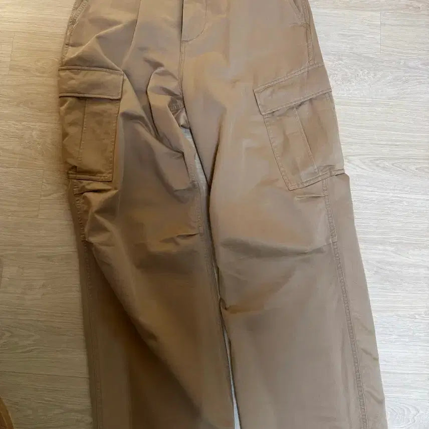 [BUNJANG] Unionblue M65 Wide Cargo Pants Beige / 유니온블루 M65 와이드 카고팬츠 베이지