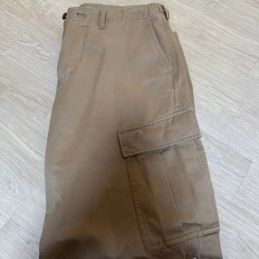 [BUNJANG] Unionblue M65 Wide Cargo Pants Beige / 유니온블루 M65 와이드 카고팬츠 베이지