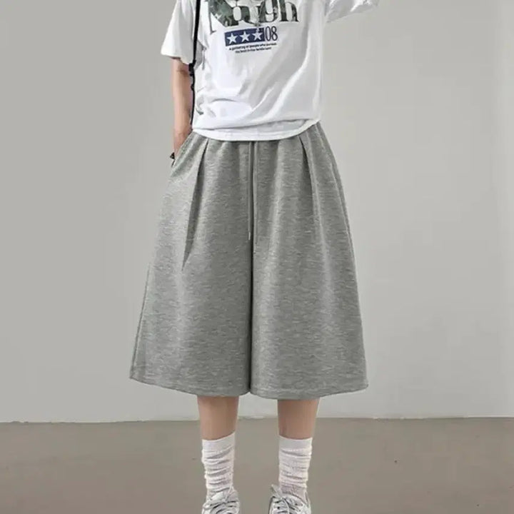 [BUNJANG] Bermuda Pleated Black Shorts / 버뮤다 핀턱 블랙