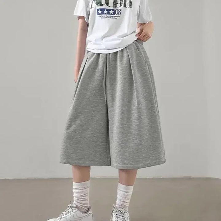 [BUNJANG] Bermuda Pleated Black Shorts / 버뮤다 핀턱 블랙