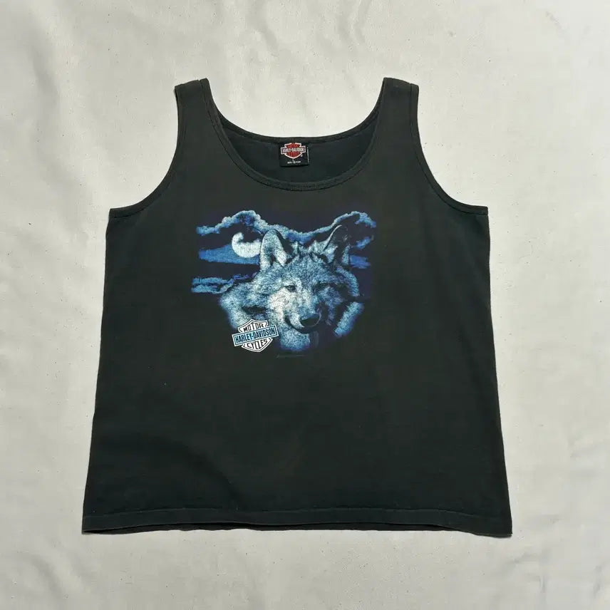 [BUNJANG] Harley Davidson Wolf Print Tank Top / L 할리데이비슨 늑대 프린팅 나시