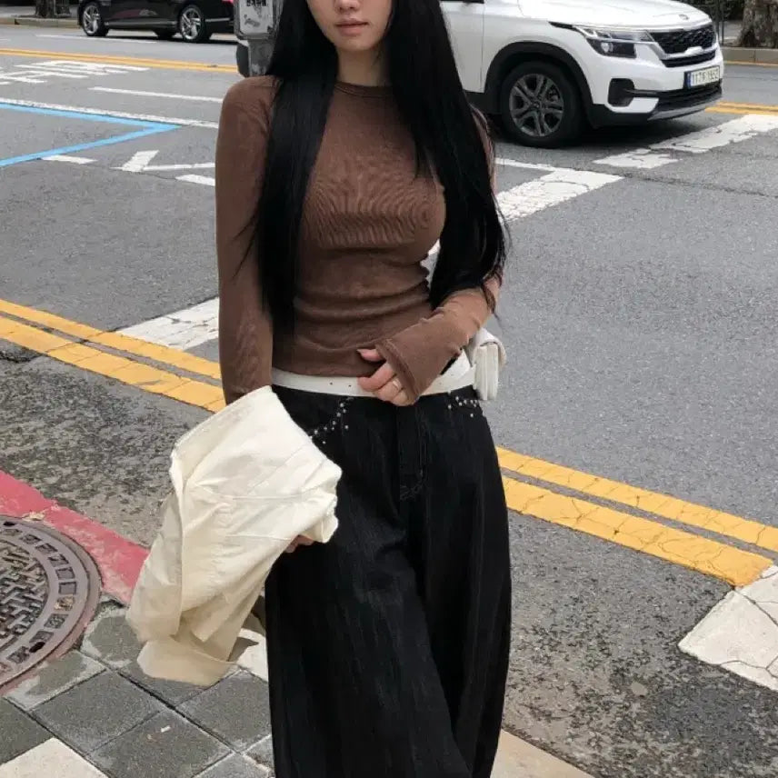 [SOLD OUT] 워싱 코튼 브라운 티