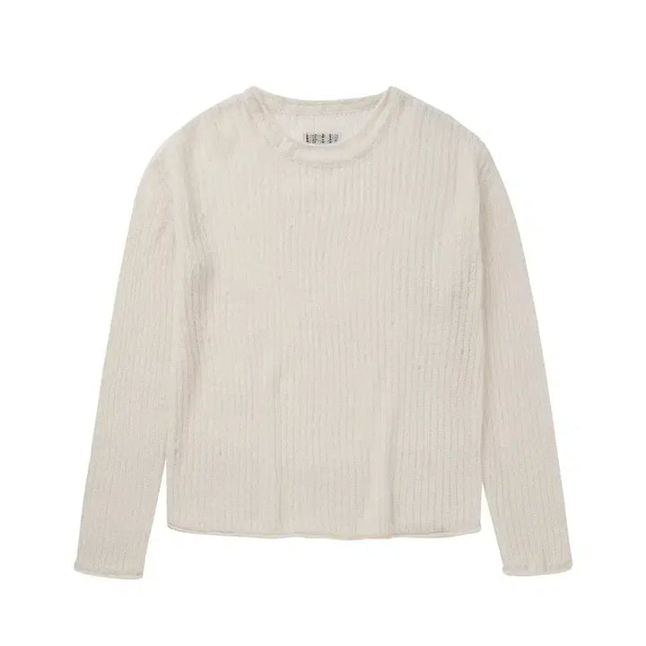 [BUNJANG] DEINET Sheer Knit Top - Ivory / 새상품 다이닛 DEINET SHEER KNIT TOP IN IVORY