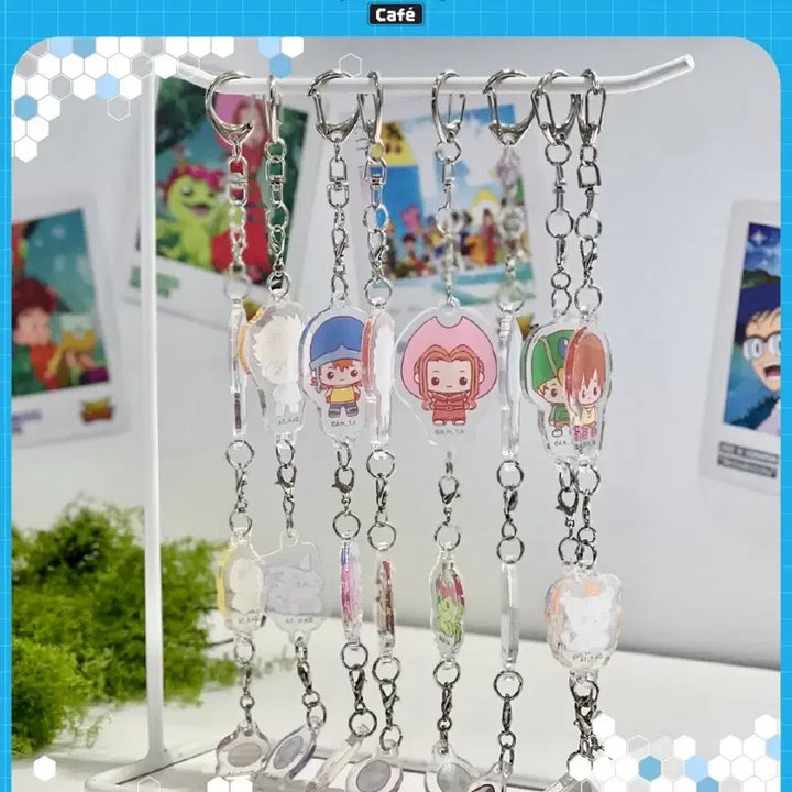 [BUNJANG] Digimon Cafe Gatomon &amp; Kari Acrylic Charm / (품절상품) 디지몬카페 가트몬&amp;나리 주렁주렁 아크릴 챰 미개봉