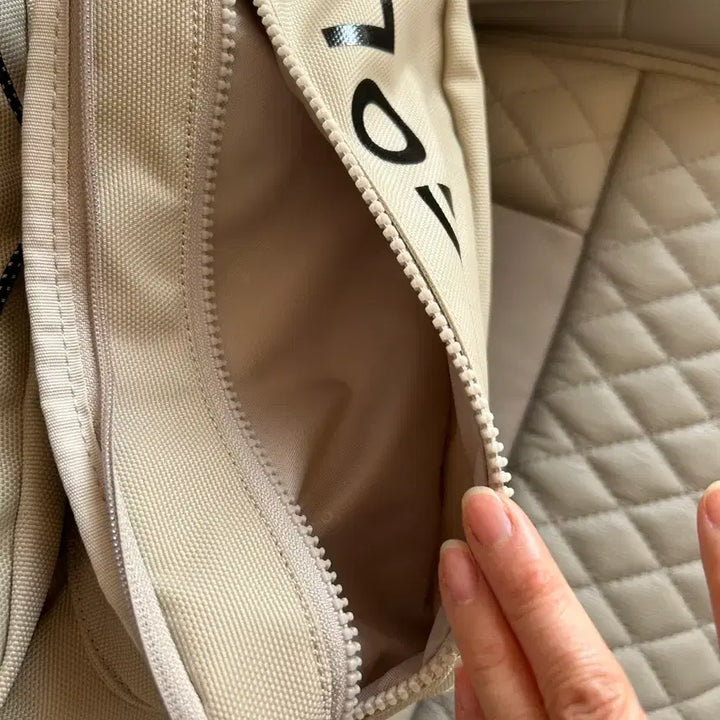 [BUNJANG] Kangol Beige Backpack with Mini Pouch / 캉골 베이지 백팩 + 미니 파우치