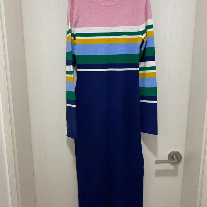 [BUNJANG] SJYP Tricolor Knit Long Dress S / SJYP 삼색 니트 롱원피스 S
