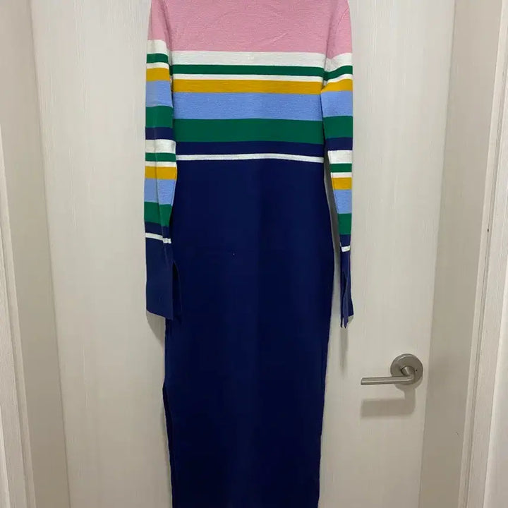 [BUNJANG] SJYP Tricolor Knit Long Dress S / SJYP 삼색 니트 롱원피스 S