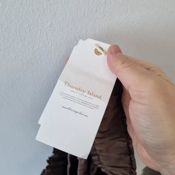 [BUNJANG] Thursday Island Brown Banding Pants / (새상품) 써스데이아일랜드 브라운 밴딩 팬츠