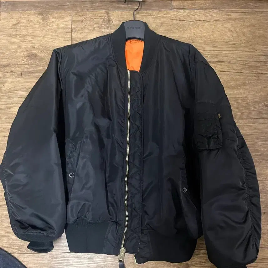[BUNJANG] Alpha Industries MA-1 Black Bomber Jacket XL / 알파인더스트리 MA-1 블랙 봄버 자켓 XL