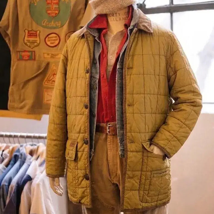[BUNJANG] Polo Ralph Lauren Suede Plaid Quilted Hunting Jacket / 폴로 랄프로렌 스웨이드 플레이드 퀼팅 카코트 헌팅 자켓