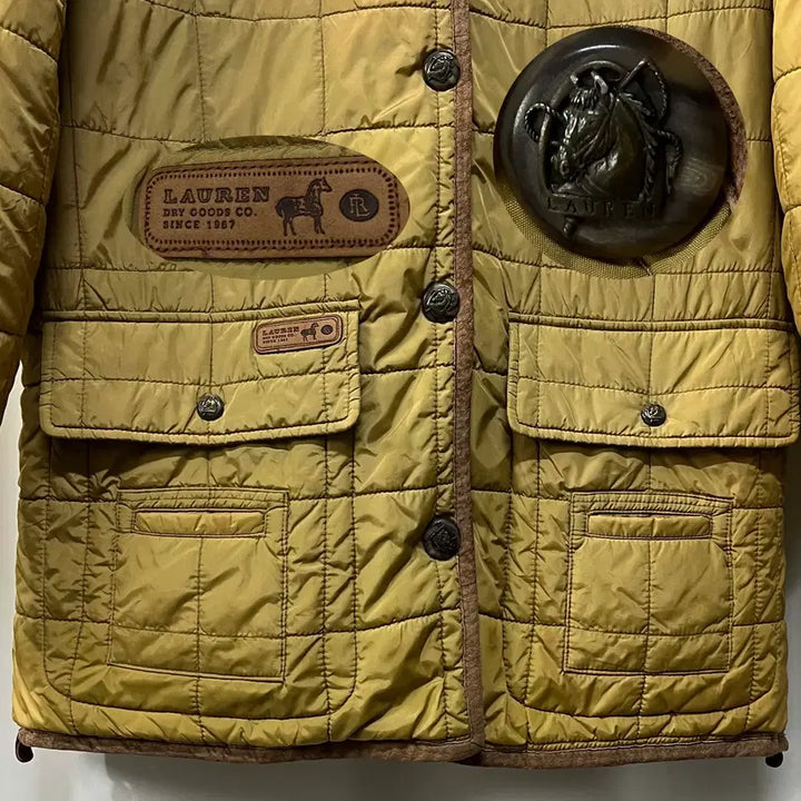 [BUNJANG] Polo Ralph Lauren Suede Plaid Quilted Hunting Jacket / 폴로 랄프로렌 스웨이드 플레이드 퀼팅 카코트 헌팅 자켓