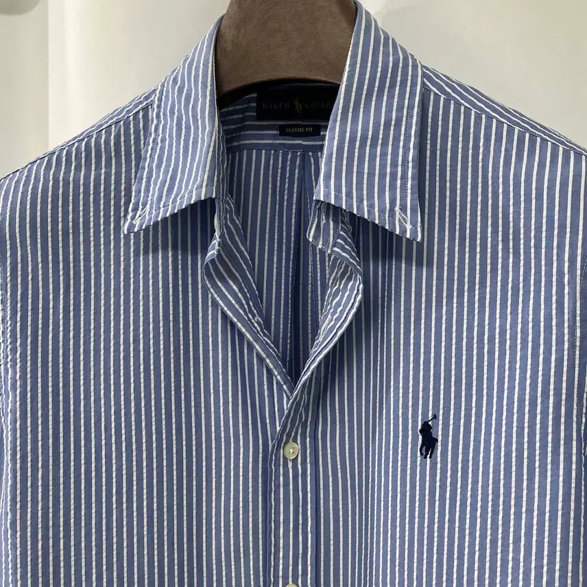 [SOLD OUT] 폴로 랄프로렌 스카이블루 시어서커 써머 버튼다운 셔츠