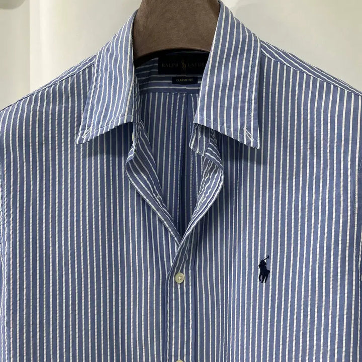 [SOLD OUT] 폴로 랄프로렌 스카이블루 시어서커 써머 버튼다운 셔츠