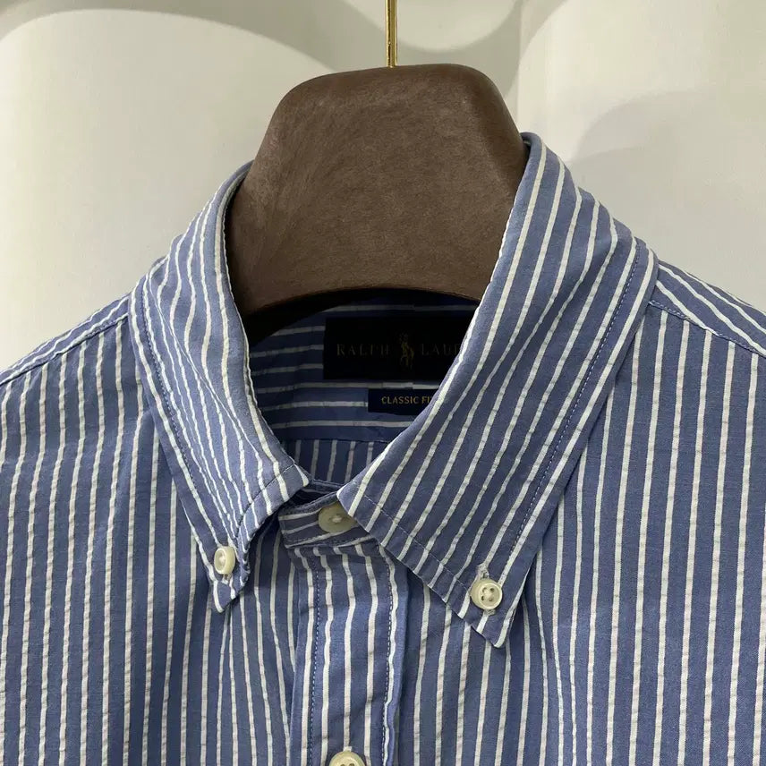 [SOLD OUT] 폴로 랄프로렌 스카이블루 시어서커 써머 버튼다운 셔츠