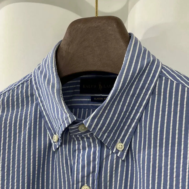 [SOLD OUT] 폴로 랄프로렌 스카이블루 시어서커 써머 버튼다운 셔츠
