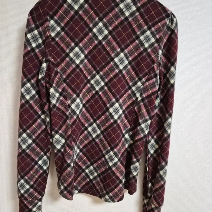 [BUNJANG] Egoist Checkered Frill Blouse Shirt / 에고이스트 체크 프릴 블라우스 셔츠