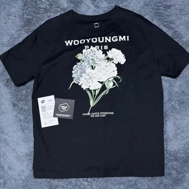 [BUNJANG] Wooyoungmi Flower Short Sleeve Black / [21년식/50]우영미 플라워 반팔 블랙