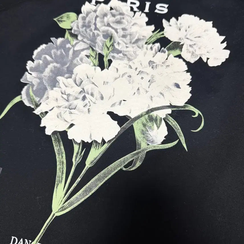 [BUNJANG] Wooyoungmi Flower Short Sleeve Black / [21년식/50]우영미 플라워 반팔 블랙