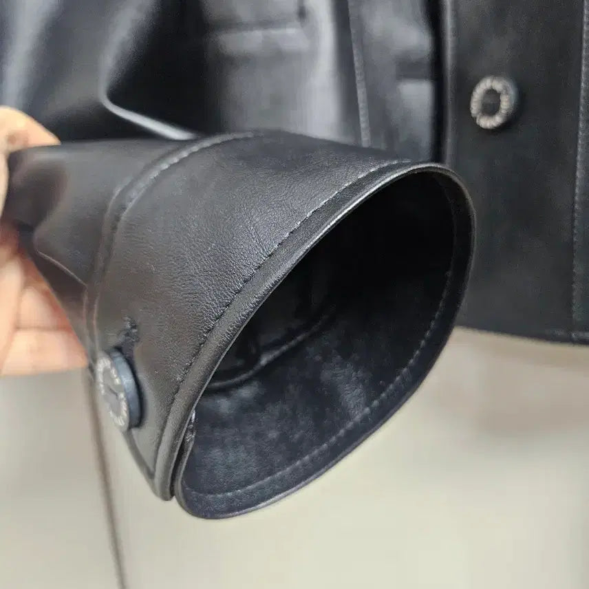 [BUNJANG] CC Collect Faux Leather Jacket / CC collect 블랙 인조 가죽 페이크레더 자켓