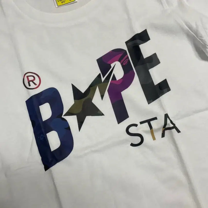 [SOLD OUT] 정품 베이프 스타 로고 멀티 컬러 반팔 티셔츠 새상품
