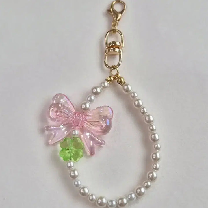 [BUNJANG] Handmade Ribbon Pearl Keychain Bag Charm / 귀여운 리본 진주 키링 / 가방 키링 / 핸드메이드