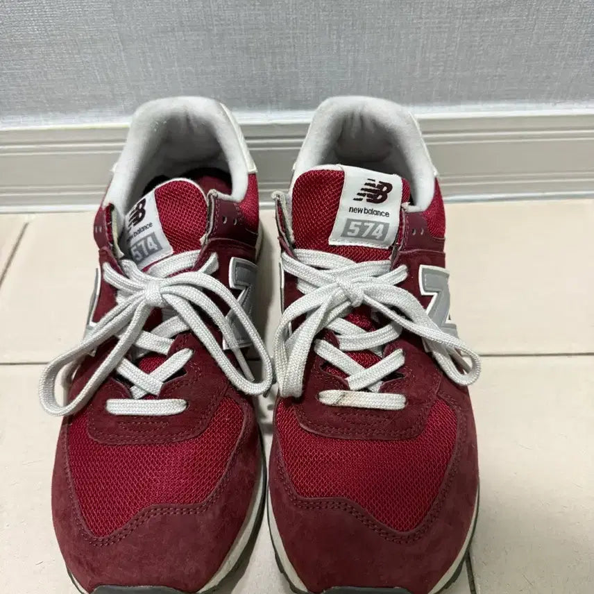 [BUNJANG] New Balance 574 Heritage Red Sneakers / 뉴발란스 574 헤리티지 레드