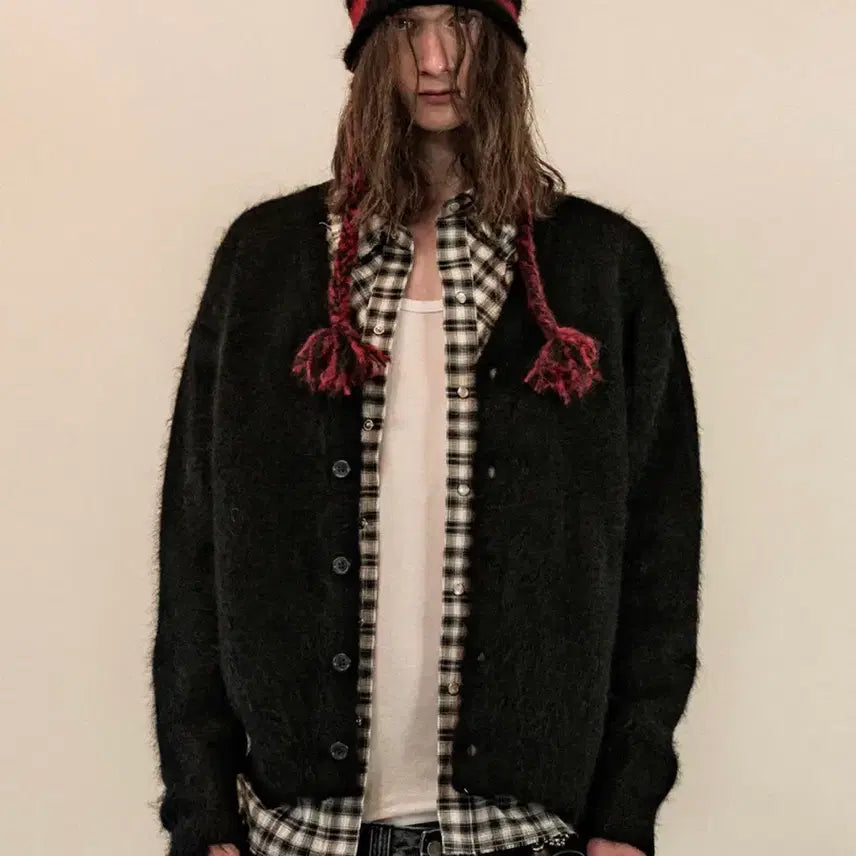 [BUNJANG] Grunge Cardigan Black / GRUNGE CARDIGAN BLACK