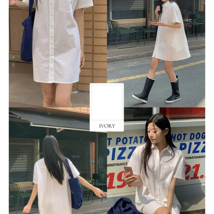 [BUNJANG] Summer Shirt Mini Dress / (새상품) 여름셔츠원피스 반팔셔츠원피스 미니원피스