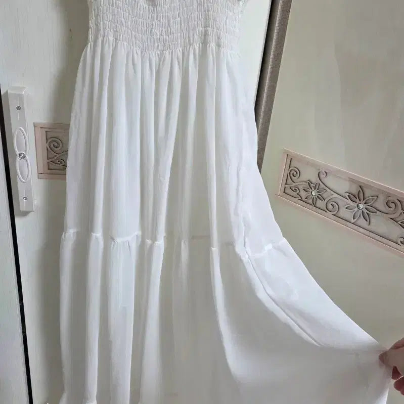 [BUNJANG] Chiffon Shirred Ruffle Camisole Dress Set / 쉬폰 셔링 캉캉 나시 원피스 , 이너원피스 세트