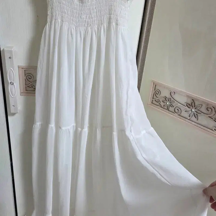 [BUNJANG] Chiffon Shirred Ruffle Camisole Dress Set / 쉬폰 셔링 캉캉 나시 원피스 , 이너원피스 세트