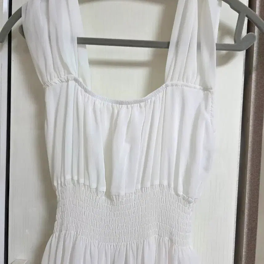 [BUNJANG] Chiffon Shirred Ruffle Camisole Dress Set / 쉬폰 셔링 캉캉 나시 원피스 , 이너원피스 세트