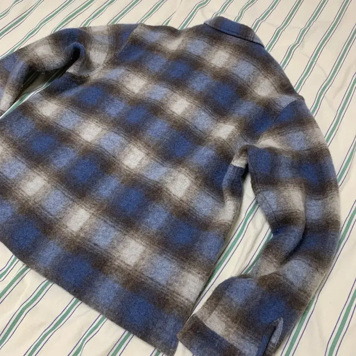[SOLD OUT] 스투시 모헤어 플레이드 집 셔츠 xxl