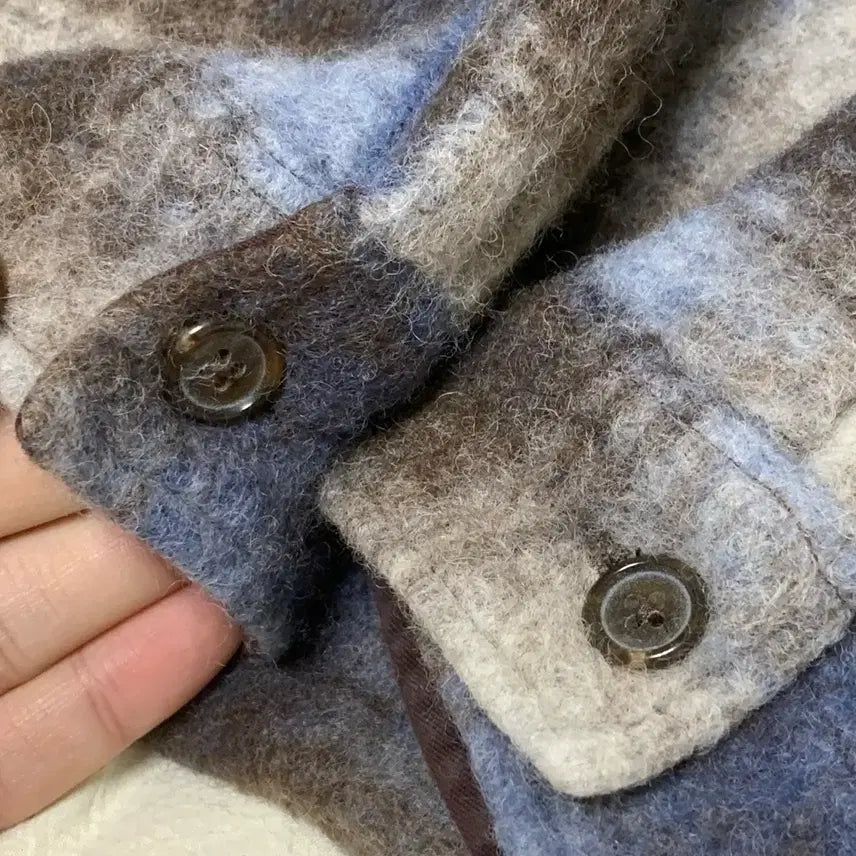 [SOLD OUT] 스투시 모헤어 플레이드 집 셔츠 xxl