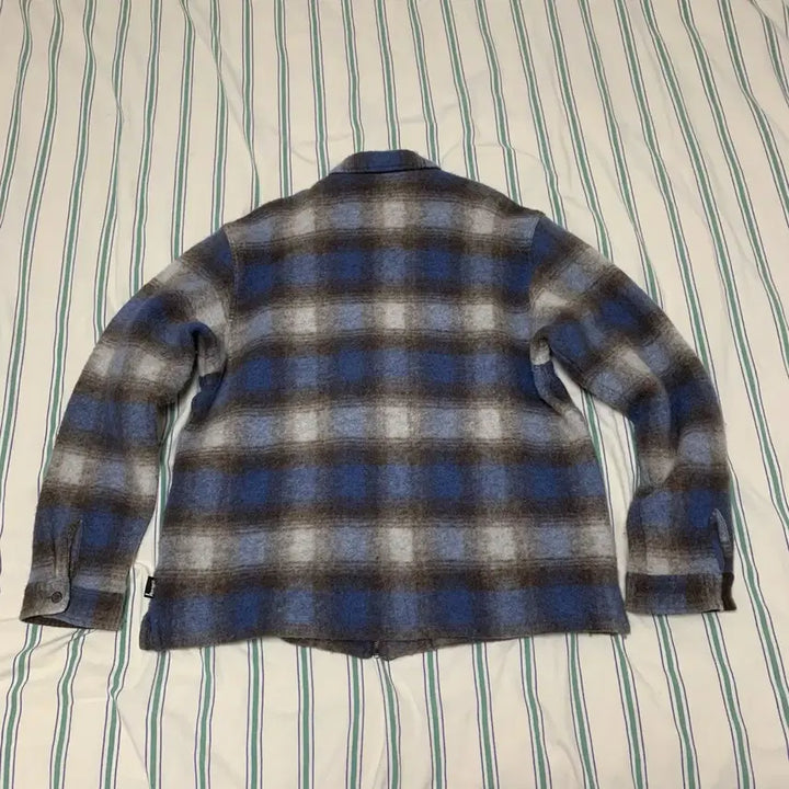 [SOLD OUT] 스투시 모헤어 플레이드 집 셔츠 xxl