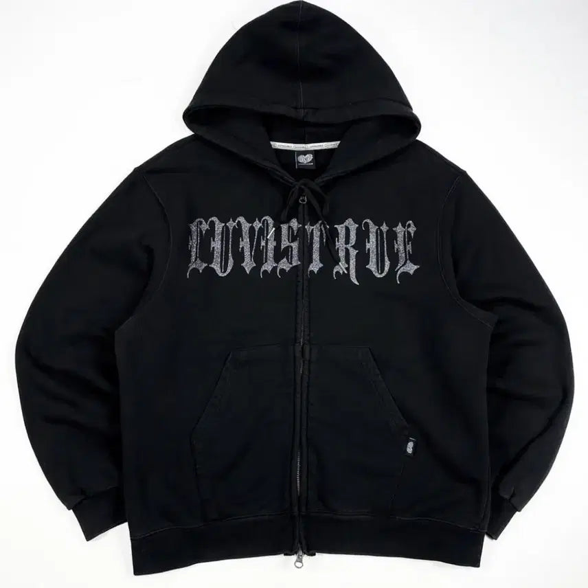 [BUNJANG] Love Is True Two-Way Zip-Up Hoodie / 러브이즈트루 투웨이 후드집업