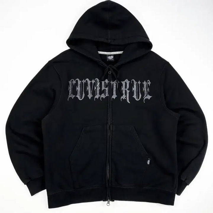 [BUNJANG] Love Is True Two-Way Zip-Up Hoodie / 러브이즈트루 투웨이 후드집업