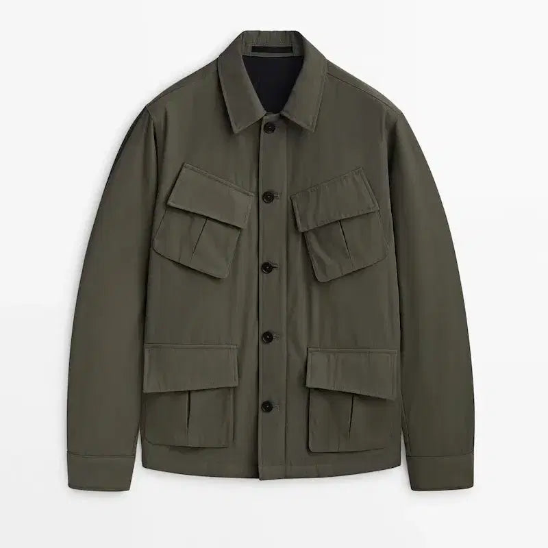 [BUNJANG] Massimo Dutti Studio Utility Jacket XL / 마시모두띠 유틸리티 야상 카키 xl