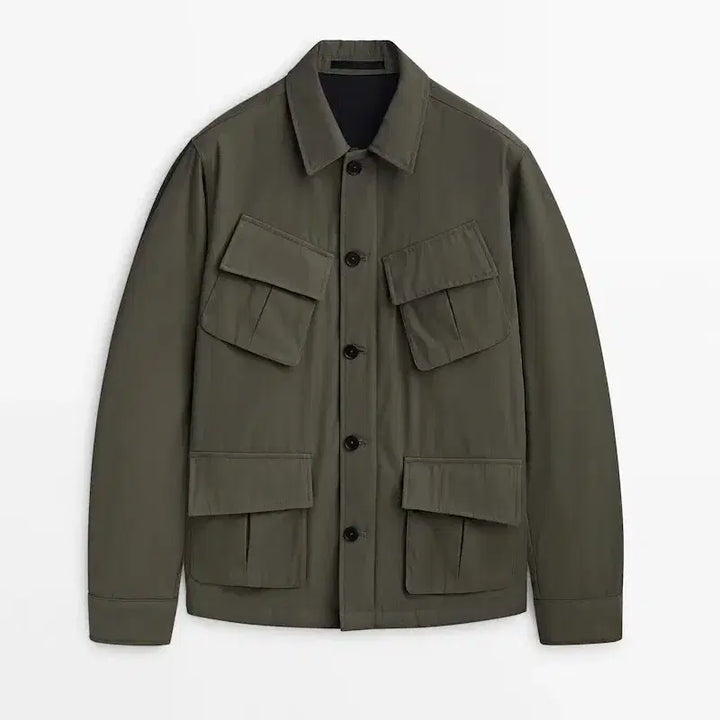 [BUNJANG] Massimo Dutti Studio Utility Jacket XL / 마시모두띠 유틸리티 야상 카키 xl